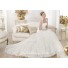 Princess A Line Strapless Tulle Lace Wedding Dress With Long Sleeves Jacket