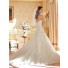 Princess A Line Sweetheart Corset Back Ruched Satin Tulle Lace Beaded Wedding Dress