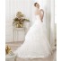 Princess Ball Gown  Sweetheart Feather Neckline Layered Organza Wedding Dress With Crystals