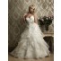 Princess Ball Gown Sweetheart Layered Organza Ruffle Wedding Dress With Beading