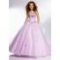 Princess Ball Gown Sweetheart Lilac Purple Satin Tulle Beaded Prom Dress Corset Back