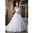 Princess Off The Shoulder Lace Glitter Wedding Dress With Belt
