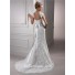 Romantic A Line Sweetheart Beaded Lace Wedding Dress With Detachable Straps Sash