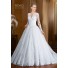 Romantic Ball Gown Drop Waist Long Sleeve Tulle Lace Wedding Dress