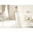 Romantic Fitted Mermaid Trumpet High Neck Illusion Back Lace Wedding Dress
