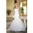 Romantic Memaid Sweetheart Ruched Organza Ruffle Corset Wedding Dress