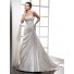 Royal A Line Sweetheart Satin Wedding Dress With Beading Crystals Court Train