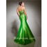 Royal Mermaid Sweetheart Long Lime Green Taffeta Prom Dress With Beading Sequins