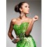 Royal Mermaid Sweetheart Long Lime Green Taffeta Prom Dress With Beading Sequins