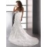 Royal Trumpet/ Mermaid Sweetheart Tiered Lace Wedding Dress With Crystals Bow
