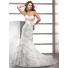 Royal Trumpet/ Mermaid Sweetheart Tiered Lace Wedding Dress With Crystals Bow