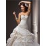 Sexy Ball Gown Off The Shoulder Ivory Taffeta Lace Beaded Wedding Dress