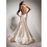 Sexy Halter Backless Long Champagne Silk Beading Prom Dress With Cut Out Silt