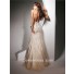 Sexy Halter Backless Long Light Champagne Evening Prom Dress With Beading