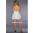 Sexy Halter Short/ Mini Nude Sequin Ivory Tulle Cocktal Prom Dress Low Back