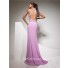 Sexy Halter V Neck Backless Long Lilac Chiffon Party Prom Dress With Split