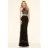 Sexy Mermaid High Neck Backless Long Black Lace Prom Dress