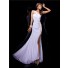 Sexy Mermaid One Shoulder Backless Long White Chiffon Beaded Prom Dresses With Split