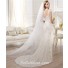 Sexy Mermaid Sheer Illusion See Through Tulle Lace Pearl Wedding Dress With Long Sleeves