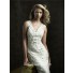 Sexy Sheath V Neck Beaded Lace Destination Wedding Dress With Low Back