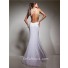 Sexy Sweetheart Straps Backless Long White Chiffon Beading Prom Dress Cut Outs