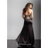 Sexy sweetheart see throgh long black forever unique prom dress with beading and slit