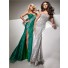Sheath Strapless Long Silver Sequins Glitter Evening Prom Dress With Beading