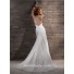 Sheath Sweetheart Ruched Chiffon Wedding Dress With Illusion Crystals Back
