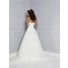 Simple A Line Princess Strapless Sweetheart Chiffon Ruched Garden Wedding Dress Sash Buttons