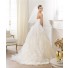 Simple A Line Princess Sweetheart Organza Ruffle Wedding Dress With Crystals