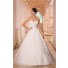 Simple Ball Gown Sweetheart Satin Ruched Wedding Dress With Crystals Belt