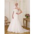 Simple Fitted Mermaid Strapless Tulle Vintage Lace Wedding Dress