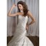Simple Fitted Mermaid Sweetheart Ruched Satin Wedding Dress Lace Up Back