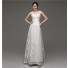 Slim A Line Illusion See Through Back Lace Destination Wedding Dress