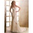 Slim A Line Sweetheart Champagne Beaded Lace Wedding Dress With Buttons