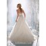 Slim A Line Sweetheart Lace Beaded Crystal Pearls Wedding Dress With Buttons