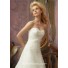 Slim A Line Sweetheart Organza Embroidered Wedding Dress With Train