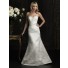 Slim Fitted Mermaid Strapless Lace Beaded Wedding Dress With Buttons