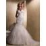 Stunning Mermaid Sweetheart Lace Tulle Wedding Dress With Corset Back