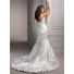 Stunning Mermaid Sweetheart Ruched Satin Wedding Dress With Sash Crystal