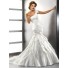 Trumpet/ Mermaid One Shoulder Tiered Organza Wedding Dress With Crystals Applique