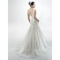 Trumpet Mermaid Sweetheart Tulle Applique Beaded Wedding Dress With Straps