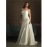 Trumpet/ Mermaid strapless court train wedding dresses for plus size brides