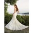 Trumpet/Mermaid sweetheart court train satin tulle wedding dress with appliques 