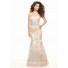 Trumpet/Mermaid sweetheart floor length pearl pink beaded prom dress formal gown