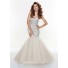 Trumpet/Mermaid sweetheart long fishtail champagne beaded prom dress