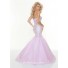 Trumpet/Mermaid sweetheart long fishtail lilac beaded prom dress