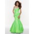 Trumpet/Mermaid sweetheart long lime green prom dress with beading
