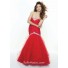 Trumpet/Mermaid sweetheart long red prom dress with beading
