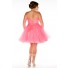 Tutu Sweetheart Short/ Mini Red Tulle Beaded Plus Size Prom Dress